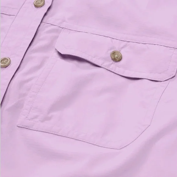 ❤️Eddie Bauer Lavender Button-Down Shirt NWT size L - Picture 4 of 16